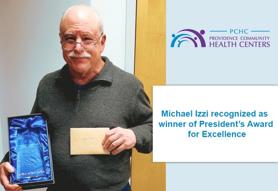 Photo of Michael Izzi recognized as winner of President’s Award for Excellence